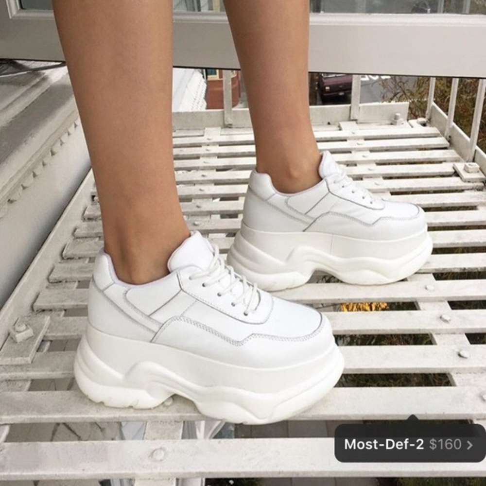 Jeffrey Campbell Most Def white platform sneaker